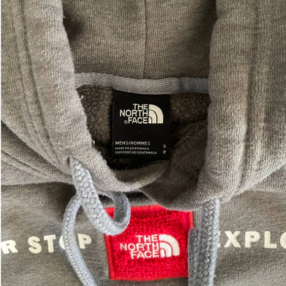 The North Face Men's Gray NSE Drawcord Pullover Hoodie Sweatshirt - Picture 4 of 6